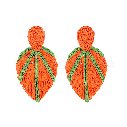 Pendientes colgantes de rafia&nbsp;WG204BE-02-1