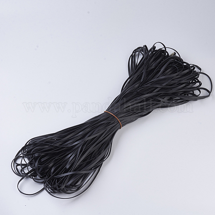Flat Imitation Leather Cords LC-P007-02-6x1.5mm-1