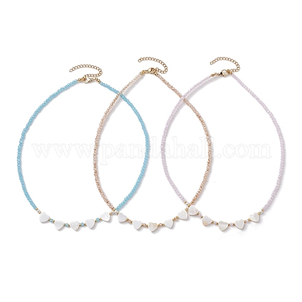 Стеклянные бусины ожерелья NJEW-JN04723-1