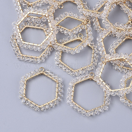 Perles de verre pendentifs FIND-S306-21B-1