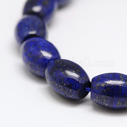 Natural Lapis Lazuli Barrel Bead Strands G-I116-02-1