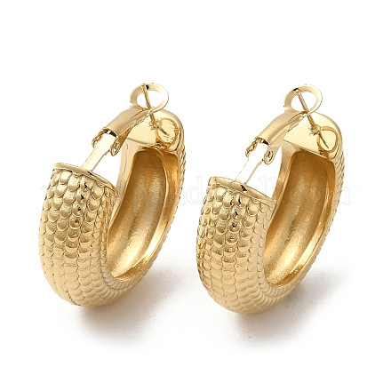 Толстые серьги-кольца из нержавеющей стали 304 с ионным покрытием (IP) EJEW-Z022-03G-1