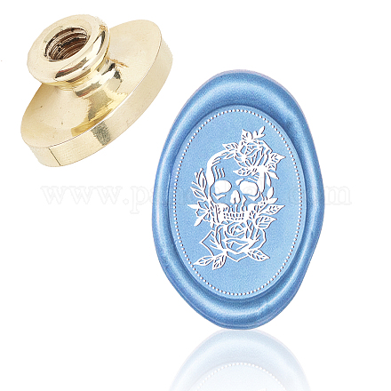 Wax Seal Brass Stamp Head AJEW-WH0213-015-1