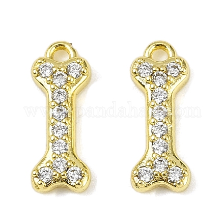 Латунные микропаве прозрачные подвески с фианитом KK-L238-03G-1