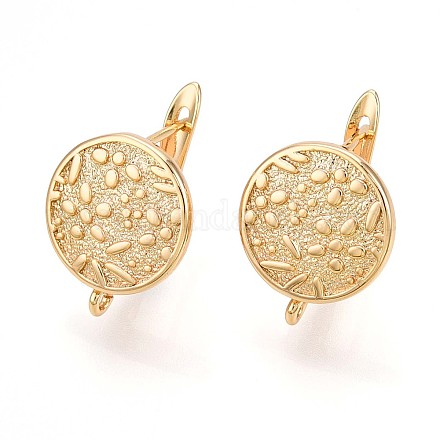 Латунная серьга-кольцо KK-N261-33G-1