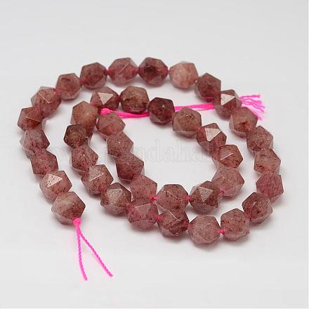 Natural Strawberry Quartz Beads Strands G-K066-14-10mm-1