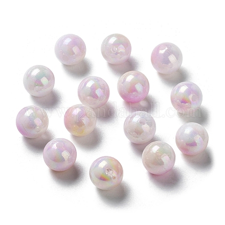 Two Tone Opaque Acrylic Beads SACR-P024-01B-W12-1