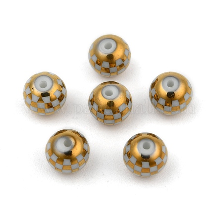 Perles en verre electroplate EGLA-S178-06F-1