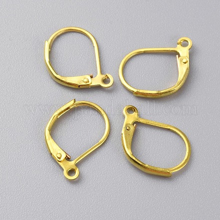 Латунная фурнитура Leverback для серег KK-WH0044-142C-G-1