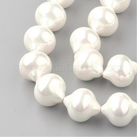 Chapelets de perles en coquille PEAR-R064-64-1