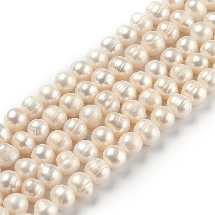 Fili di perle di perle d'acqua dolce coltivate naturali PEAR-L033-28-01-1