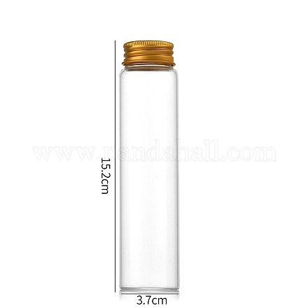Botellas de vidrio transparente contenedores de abalorios CON-WH0085-76I-02-1