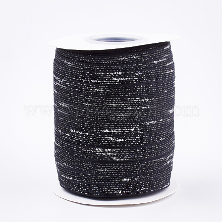 ポリエステルオーガンジーリボン  ブラック  3/8インチ（10mm） 約100ヤード/ロール（91.44m /ロール） SRIB-T003-14A-1