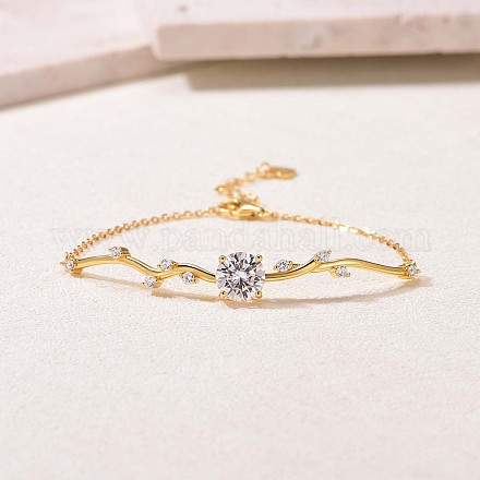S925 серебряный золотой браслет с цирконием для женщин элегантный минималистский ювелирный подарок LP5226-1