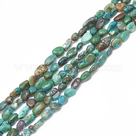Chapelets de perles en chrysocolle naturelle X-G-S301-48-1