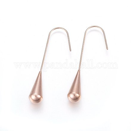 304 Stainless Steel Dangle Earrings EJEW-E232-43RG-1
