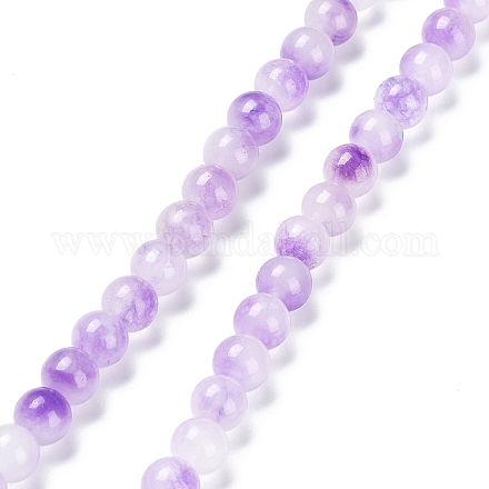 Fili di perle di giada bianca sfaccettata tinta in massa G-D073-01G-1