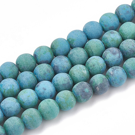 Perles synthétiques chrysocolla brins G-T106-196-1