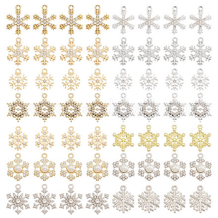 56шт 14 стиля подвески из сплава со стразами FIND-CA0011-18-1