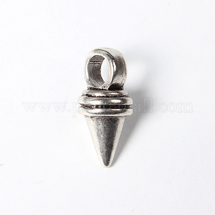 Antique Silver Tibetan Style Cone/Spike Pendants X-LF11364Y-1