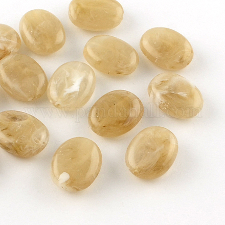 Oval Imitation Gemstone Acrylic Beads X-OACR-R047-25-1