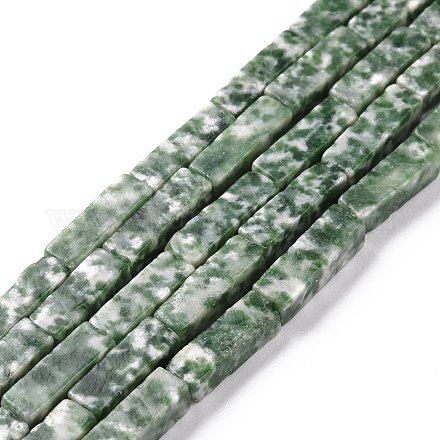 Chapelets de perles en jaspe à pois verts naturels G-G837-24-1