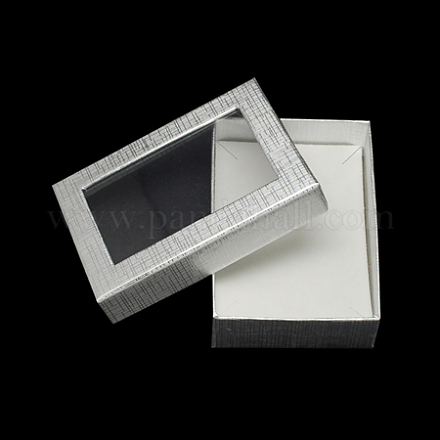 Valentines rectangle jour présente paquets carton ensemble de bijoux boîtes CBOX-S001-90x65mm-01-1