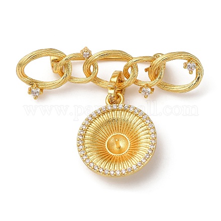 Латунные микро проложат кубических фурнитуры диоксида циркония KK-D378-18G-1