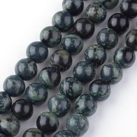 Chapelets de perles de jasper kambaba naturel G-Q481-94-1
