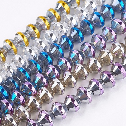 Chapelets de perles en verre électroplaqué LAMP-K029-06-1