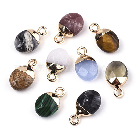 Encantos de piedras preciosas de vidrio / naturales y sintéticas G-N326-58-1