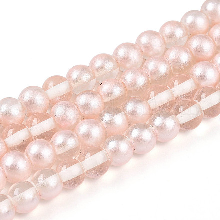 Запекание окрашенные прозрачные стеклянные бусины нити X1-DGLA-N011-6mm-03-1