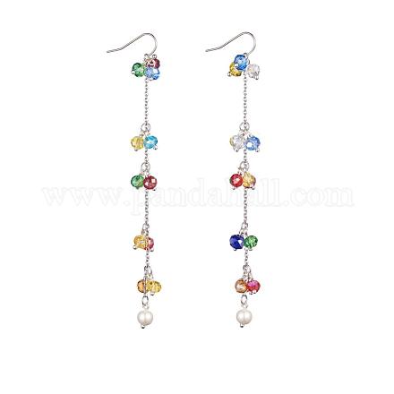 Glass Dangle Earrings EJEW-JE03773-1