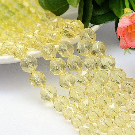 Faceted Round Imitation Austrian Crystal Bead Strands G-M191-6mm-09A-1