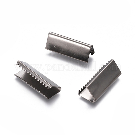 Iron Ribbon Crimp Ends X-IFIN-WH0051-80-B-1