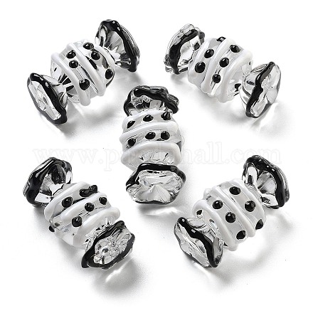 Прозрачные бусины из акриловой эмали OACR-P027-01F-1