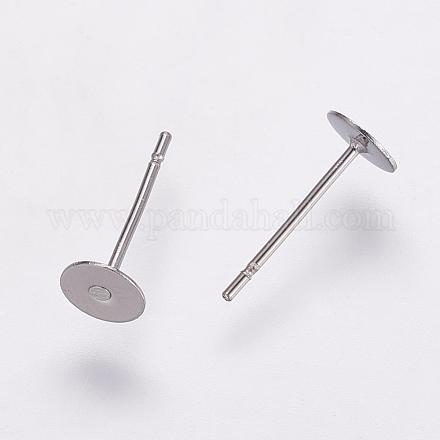 304 Stainless Steel Stud Earring Settings STAS-K146-009-5mm-1