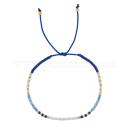 Bracelets de perles tressés en graines de verre XC9959-09-1