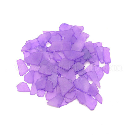 Кабошоны из матового стекла серии океан GLAA-WH0031-06B-1