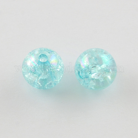 Цвет жевательная резинка AB прозрачный акриловый хрустят круглые бусины&nbsp;LS-CACR-R011-20mm-05-1