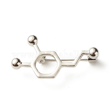 Broche de estructura molecular de química hueca JEWB-C012-09F-1