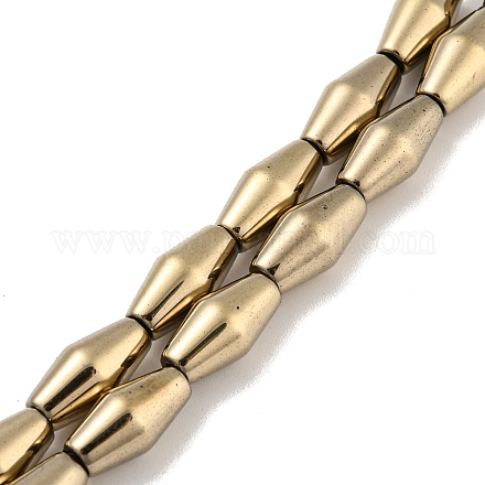 Brins de perles d'hématite magnétiques synthétiques galvanisées G-Z032-B01-02H-1