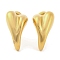 Ion Plating(IP) 304 Stainless Steel Stud Earrings for Women, Heart, Real 14K Gold Plated, 18x10mm