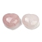 Heart Natural Rose Quartz Palm Stone, Anxiety Healing Pocket Thumb Stone, 45.5x39.5~40.5x24.5~26.5mm