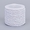Polyester Cord, Twisted Cord, White, 3mm, about 5.46 yards(5m)/roll
