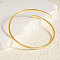 Simple 304 Stainless Steel Cuff Bangles for Women, Real 18K Gold Plated, Inner Diameter: 2-1/2 inch(6.4cm)