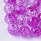 Transparent Crackle Acrylic Beads, Round, Orchid, 10mm, Hole: 2mm, about 943pc/500g