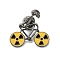 Halloween Theme Skeleton with Bike Enamel Pins, Alloy Lapel Pin Backs for Backpack Clothes, Gunmetal, 33x34mm