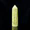 Natural Xiuyan Jade Pointed Prism Bar Home Display Decoration, Healing Stone Wands, for Reiki Chakra Meditation Therapy Decos, Faceted Bullet, 40~50mm