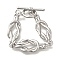 Brass Bracelet Making, with Toggle Clasps, Platinum, 95mm, Hole: 1.5mm